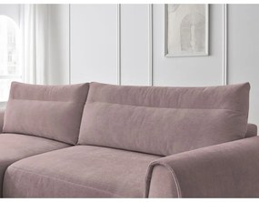 Svetloružová rohová pohovka Aden – Bobochic Paris