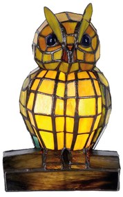 Dekoratívna lampa Tiffany Owl - 24 * 15cm 1x E14 / Max 40W