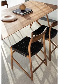 Čierna/hnedá jedálenská stolička Fawn – Gazzda