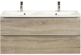 Kúpeľňový nábytkový set Pulse 120 cm s dvojitým umývadlom dub sivý