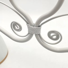 Luster na reťazi RETRO 2xE27/60W/230V matná biela