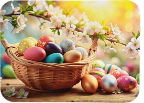 Prestieranie Homa HAPPY EASTER Brown basket 30x40 cm