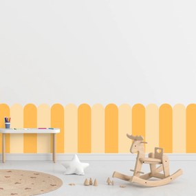 60x100cm Oblúk - Žltá farba - textilná nálepka na stenu Farba: Kombinácia, Veľkosť: 60 cm