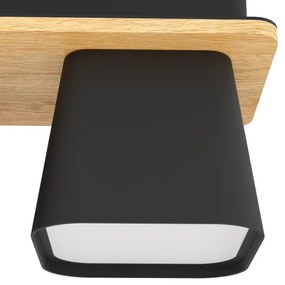 Eglo 390008 - Stropné svietidlo RUSCIO 4xE27/40W/230V čierna/hnedá