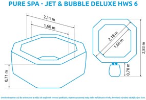 Intex | Vírivý bazén Pure Spa - Jet & Bubble Deluxe HWS 6 | 11400256