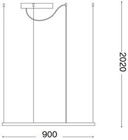 Ideal Lux - LED závesný luster ORACLE SLIM LED/53W/230V 3000K 90x90 cm čierna