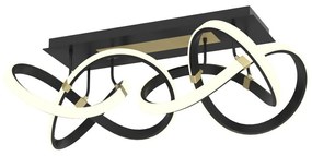 Wofi 9134-204 - LED Stmievateľný prisadený luster INDIGO LED/64W/230V čierna/zlatá