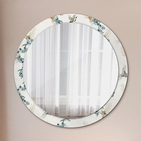Okrúhle ozdobné zrkadlo Chinoseries fi 90 cm