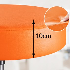 InternetovaZahrada Taburetka na kolieskach - oranžová