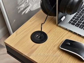 PC stolík Osto 120 (dub čierny + biela). Vlastná spoľahlivá doprava až k Vám domov. 1109816