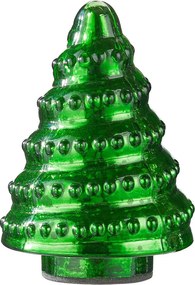 X-MAS Dekoračná jedľa sklenená 10 cm - zelená