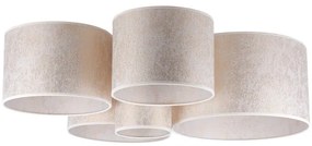 Duolla - Stropné svietidlo ROLLER PENTO 5xE27/60W/230V biela/zlatá