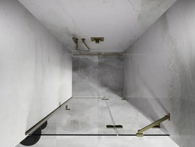 Mexen, Mexen Lunar pravé otočné sprchové dvere 75 cm, transparentné, brúsené zlaté - 834-075-000-55-00-P