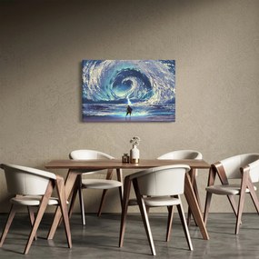 Obraz - Ilustrácia chlapca s kopijou (90x60 cm)