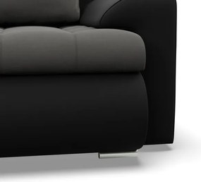 Sedacia súprava FORESTA ULL v tvare U tmavosivá / čierna