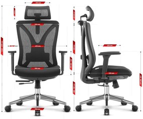 Kvalitná ergonomická kancelárska stolička HC-1054 - čierna