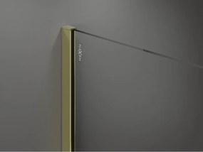 Mexen Kioto, zaoblená sprchová zástena 90 x 200 cm, 8mm číre sklo, zlatý profil, 800-090-101-50-06