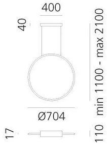 Artemide 1992310APP-LED RGBW Stm. luster na lanku DISCOVERY LED/42W/230V antracit