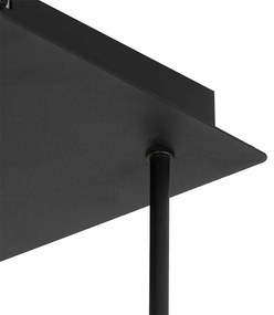 Stropné svietidlo v štýle Art Deco čierne so zlatom 9-žiarovkové - Athens Wire