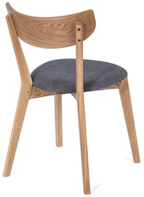 Jedálenská stolička z dubového dreva so šedým sedákom Arch - Bonami Essentials