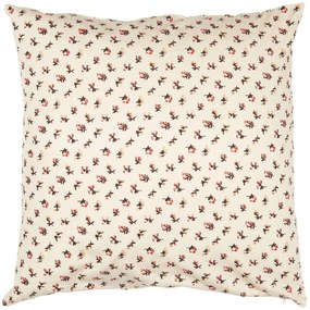 Ib Laursen Poťah na vankúš Antonia Beige/Brown/Red Flowers 50 × 50 cm