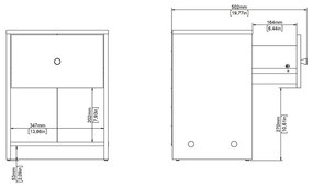 Čierny nočný stolík May – Tvilum