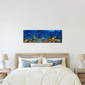 Obraz - Oceán (s hodinami) (90x30 cm)