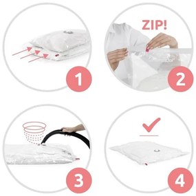 Vákuové úložné vrecká 5 x 70 l + 5 x 120 l, číra