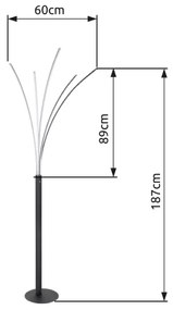 Globo 59229B - LED stmievateľná dotyková stojacia lampa BIZZY LED/36W/230V