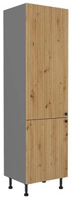 Kuchynská skrinka AVA dub artisan/antracitová 60dk-215 2f