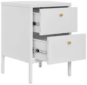 Biely kovový nočný stolík Dalby – House Nordic