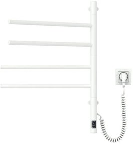 Elektrický otočný sušák na uteráky ARABESQUE 150W/230V 64,6 cm IP44 biely