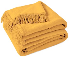 BAVLNENÁ DEKA COTTON CLOUD 150X200 CM ŽLTÁ