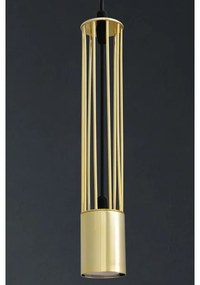 LED Luster na lanku BARS 3xGU10/4,8W/230V zlatá/čierna