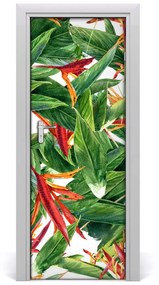 Samolepiace fototapety na dvere Strelitzia reginae 95x205 cm