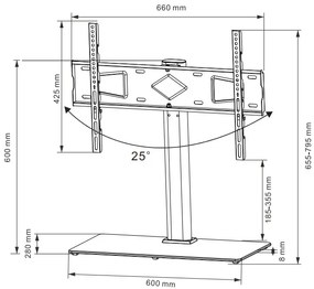 JAKS STOJAN NA TELEVÍZOR 32"-70", GT10