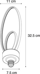 Dekoratívna LED žiarovka E27 čierna 6W 450 lm 3000K