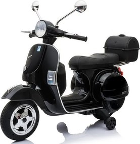 LEAN CARS Elektrický skúter Vespa čierny, LED, MP3