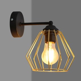 Nástenná lampa AGAT 1xE27/15W/230V zlatá/čierna