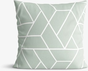 Goldea bavlnená obliečka na vankúš - mozaika na šalviovom 40 x 40 cm