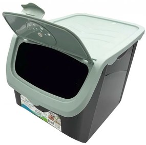 Úložný box na cibuľu a zemiaky, čierny a mätový (12 l)