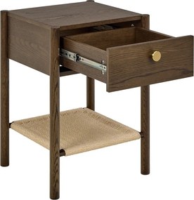 Nočný stolík v dekore duba v tmavoprírodnej farbe Monfort – Actona