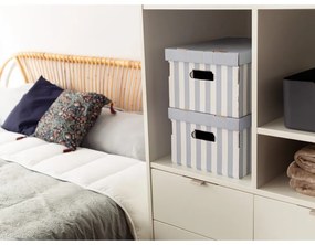 Kartónové úložné boxy v súprave 2 ks s vekom Stripes – Compactor