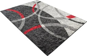 Koberec QMEGA PP CRM T157A čierny / červený