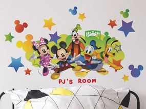 Nálepky na stenu s Disney motívom MICKEY MOUSE s menom vášho dieťaťa