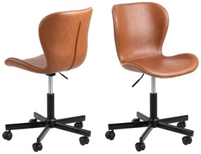 Koňakovohnedá kancelárska stolička Actona Batilda