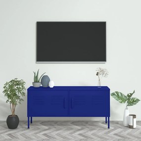TV skrinka námornícka modrá 105x35x50 cm oceľ