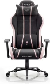 Látková herná stolička čierno-ružová Diablo X-One 2.0 Akira Pink Normal