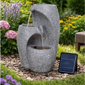 Záhradná solárna fontána BestBerg SF-25 / polyresin / 33 x 33 x 47 cm