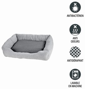 Svetlosivý pelech pre psa 50x38 cm Graphene – Love Story